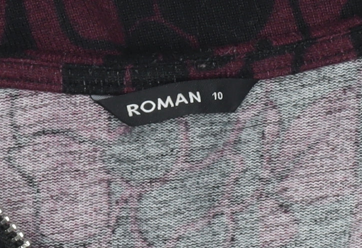 Womens UK Size 10 Roman Purple Full Zip Jumper