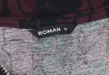 Womens UK Size 10 Roman Purple Full Zip Jumper