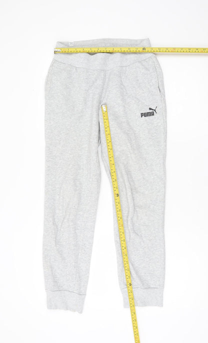 Puma Womens Grey Jogger Sweatpants Size 8 Cotton Blend