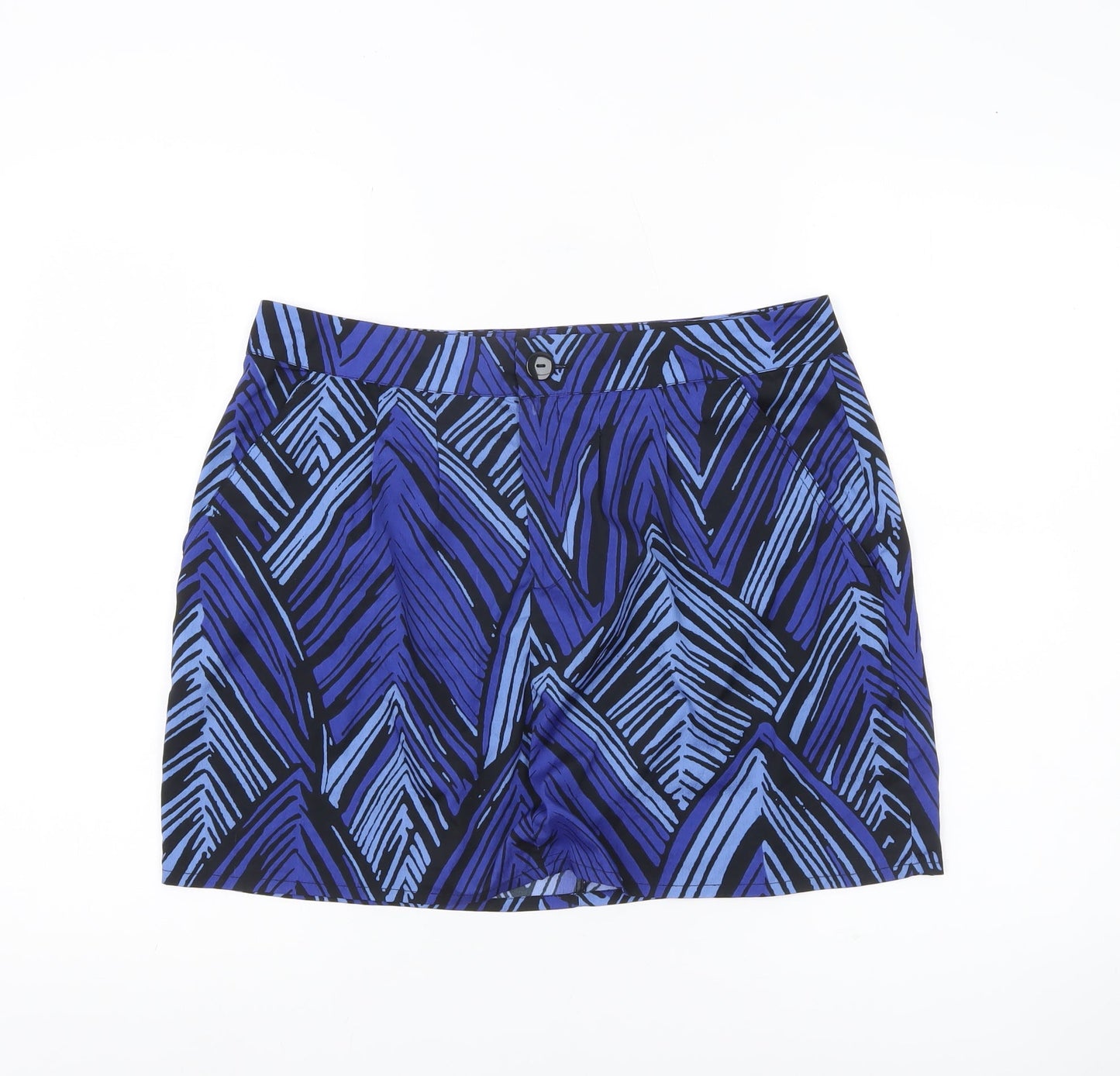 Gap Women’s Blue Geometric Short Skirt Size 10 Polyester
