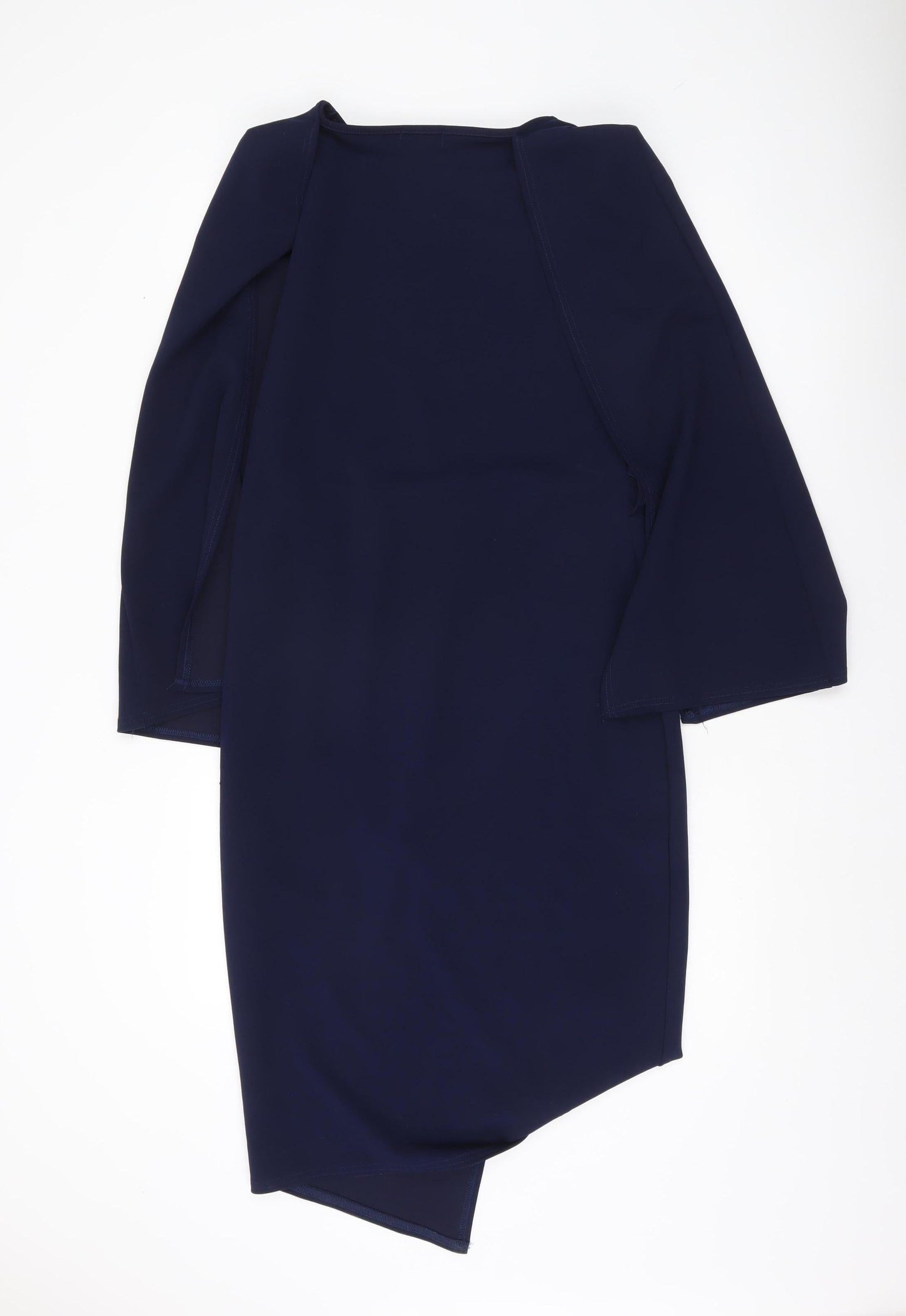 PrettyLittleThing Women’s Blue Size 16 Bodycon Cape Sleeve Dress