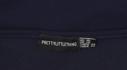 PrettyLittleThing Women’s Blue Size 16 Bodycon Cape Sleeve Dress