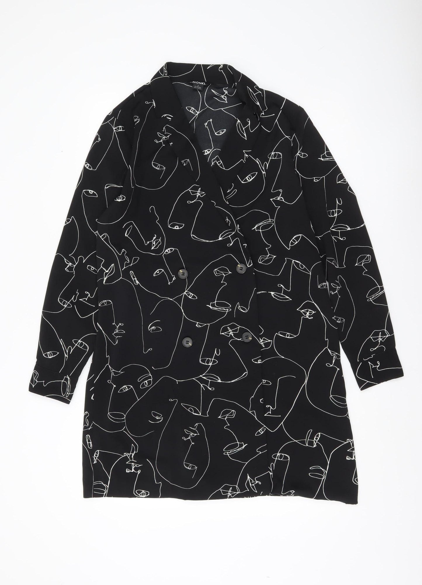 Womens UK Size S Monki Black Basic Jacket
