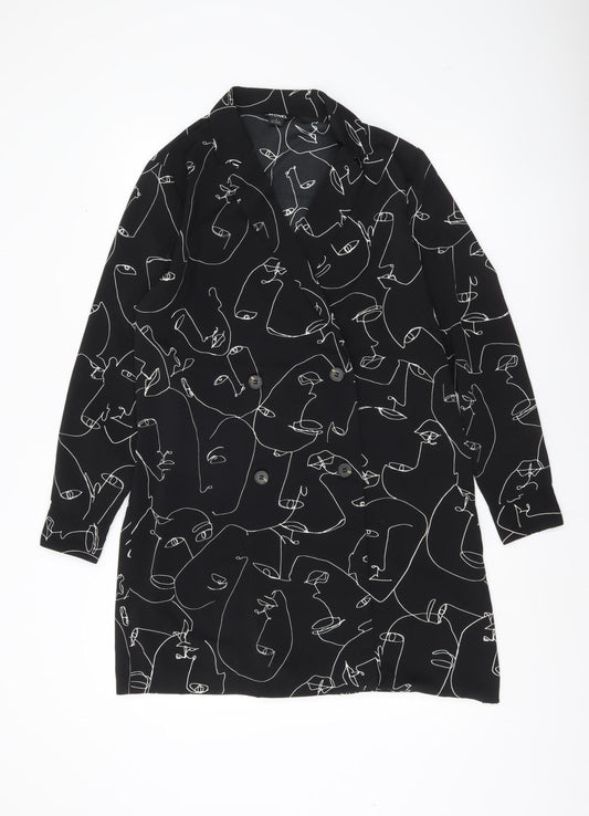 Womens UK Size S Monki Black Basic Jacket
