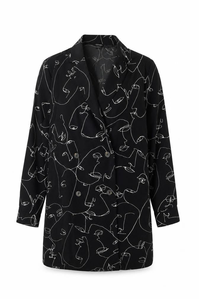 Womens UK Size S Monki Black Basic Jacket