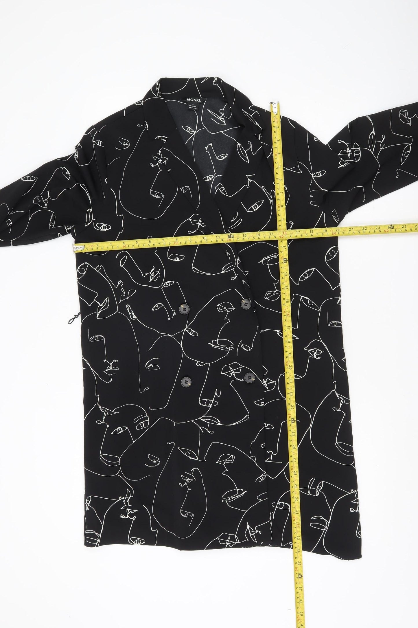 Womens UK Size S Monki Black Basic Jacket