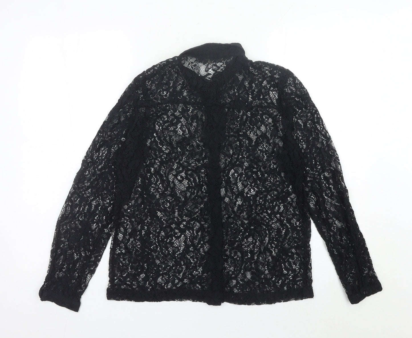 Womens UK Size 12 Zara Black Basic Blouse