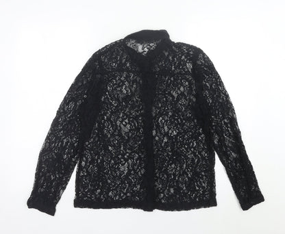 Womens UK Size 12 Zara Black Basic Blouse