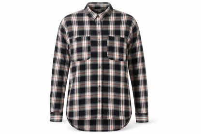 Next Womens Black Plaid Flannel Button-Up Shirt Size 10