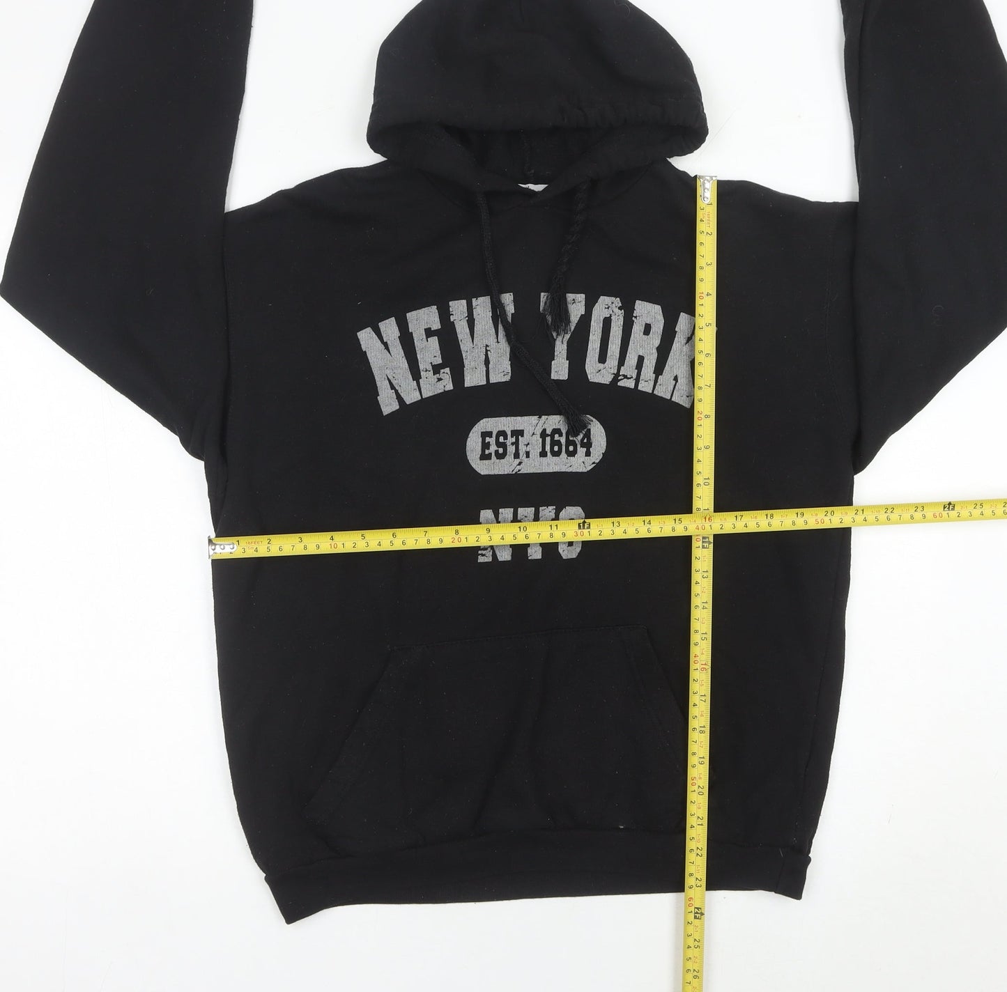 Republic Blues Men’s Black Pullover Hoodie M Graphic NYC Logo