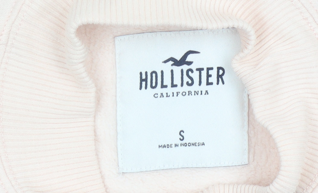 Hollister Womens Pink Small Sweatshirt Crew Neck Long Sleeve