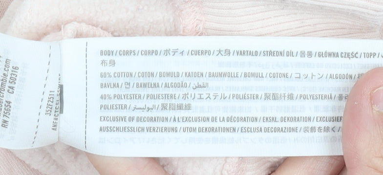 Hollister Womens Pink Small Sweatshirt Crew Neck Long Sleeve