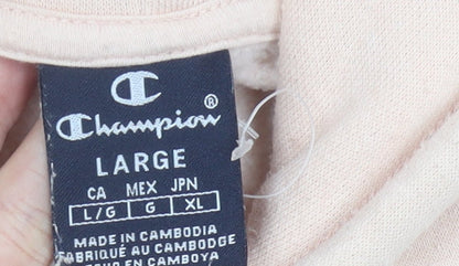 Womens UK Size L Champion Beige Pullover Hoodie