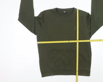 Uzzi Men’s Green Crew Neck Pullover Sweatshirt Size M