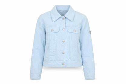 Henri Lloyd Womens Blue Corduroy Jacket Size 10 Casual Cropped