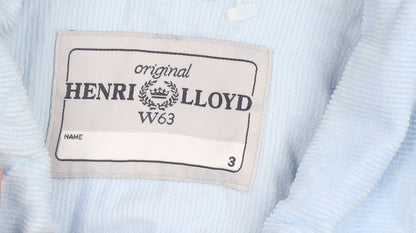 Henri Lloyd Womens Blue Corduroy Jacket Size 10 Casual Cropped