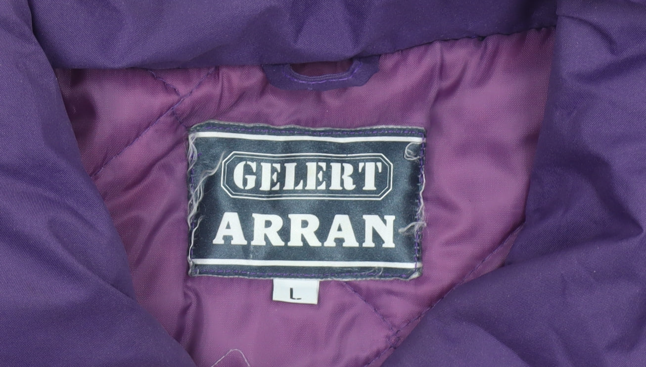 Gelert Women’s Purple Blue Parka Jacket L Hooded Waterproof