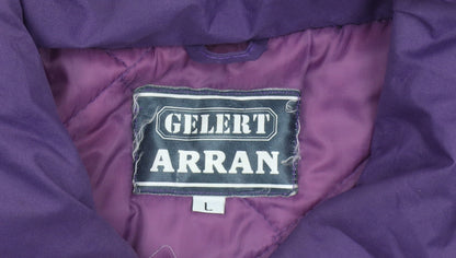 Gelert Women’s Purple Blue Parka Jacket L Hooded Waterproof