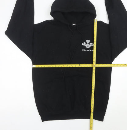 Just Hoods AWDis Women's Black Medium Pullover Hoodie Prince's Trust Logo