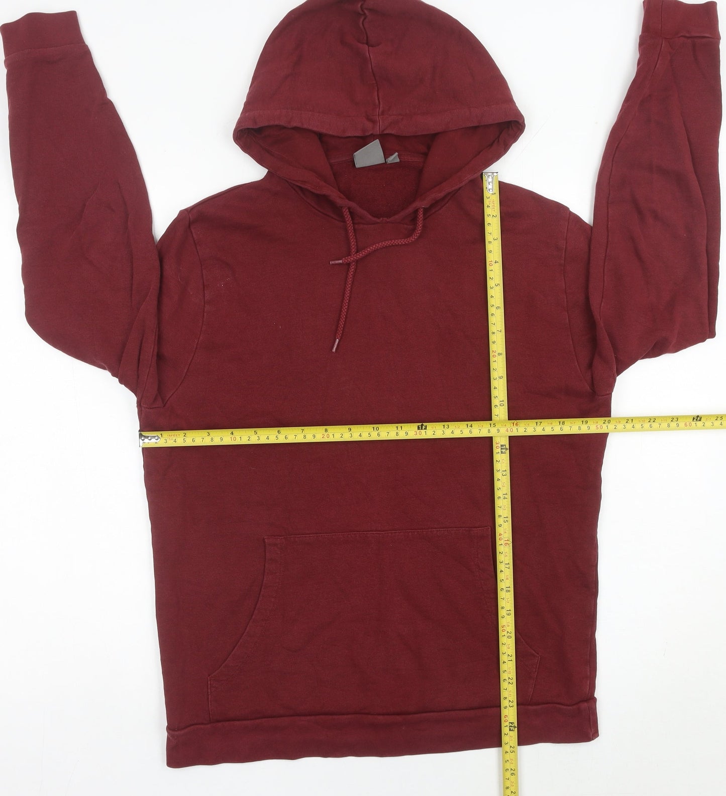 Mens UK Size S ASOS Red Pullover Hoodie