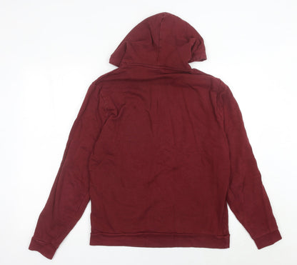 Mens UK Size S ASOS Red Pullover Hoodie