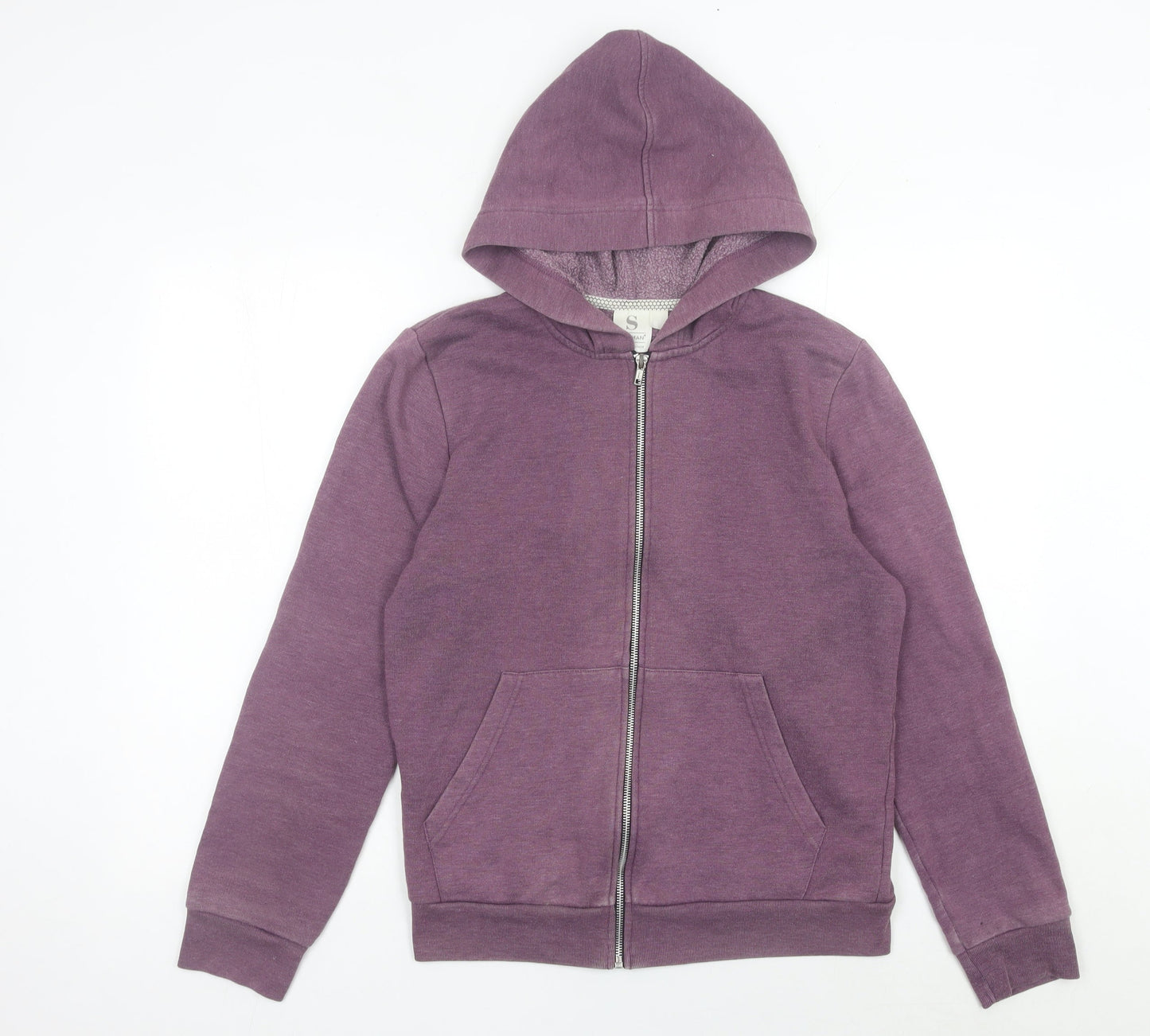Topman Men’s Purple Full Zip Hoodie Size S Regular Fit Cotton Blend