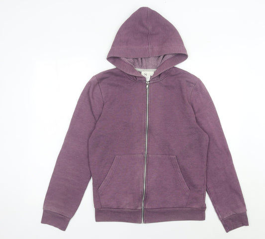 Topman Men’s Purple Full Zip Hoodie Size S Regular Fit Cotton Blend