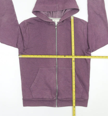 Topman Men’s Purple Full Zip Hoodie Size S Regular Fit Cotton Blend