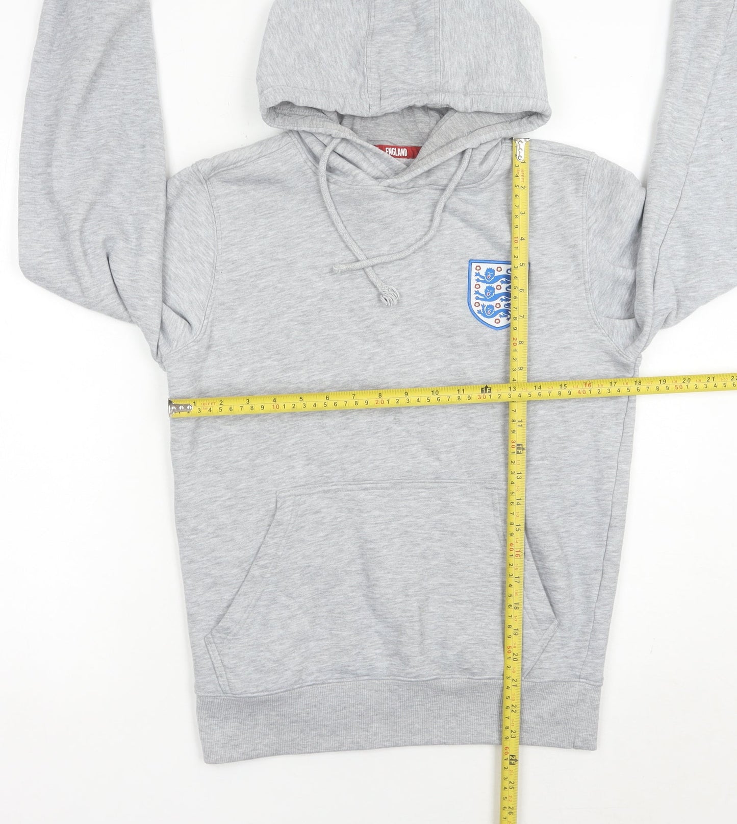 Mens UK Size S England Grey Pullover Hoodie