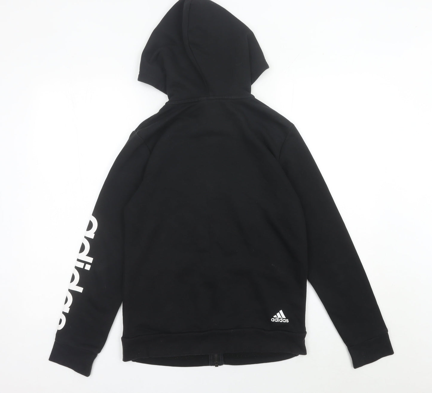 Adidas Women’s Black Full Zip Hoodie Size 12/14 Logo Print