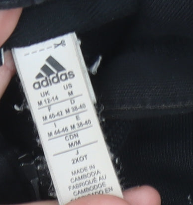 Adidas Women’s Black Full Zip Hoodie Size 12/14 Logo Print