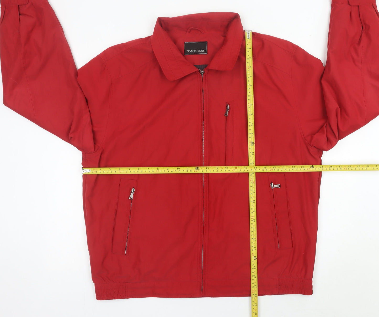 Mens UK Size 46 Frank Eden Red Basic Jacket