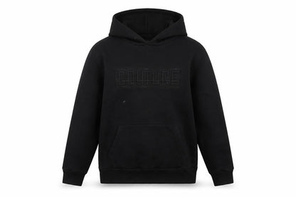 Fresh Couture Mens Black Pullover Hoodie M Logo Graphic Cotton Blend