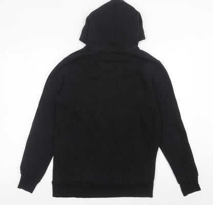 Fresh Couture Mens Black Pullover Hoodie M Logo Graphic Cotton Blend