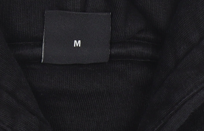 Fresh Couture Mens Black Pullover Hoodie M Logo Graphic Cotton Blend
