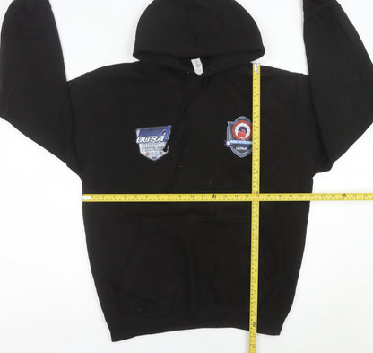 Mens UK Size M JustHoods Black Pullover Hoodie