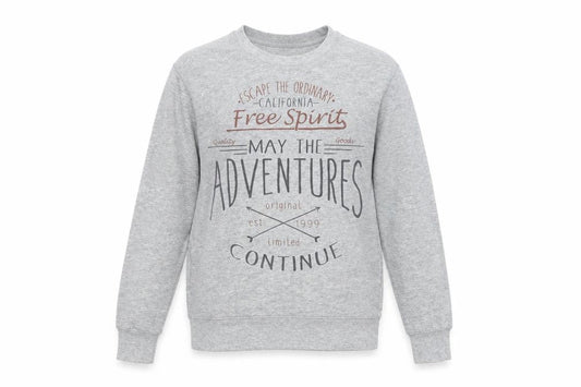 Front view of Smog unisex adults grey pullover sweatshirt s regular fit