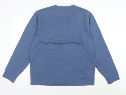 JACHS New York Men's Blue Cotton Blend Pullover Sweatshirt Size L