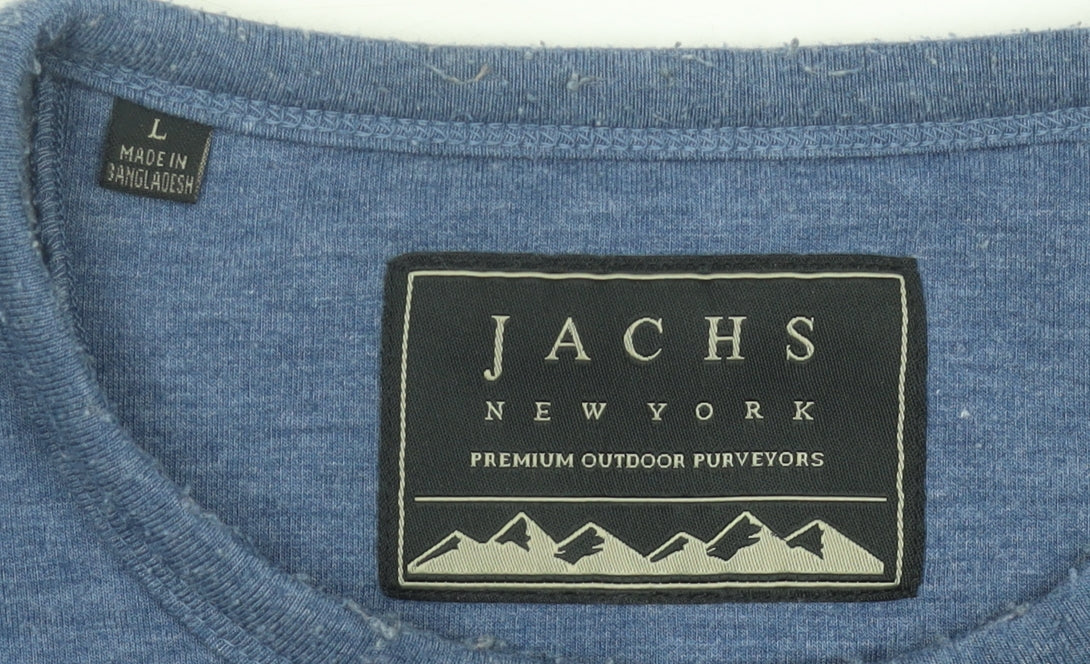 JACHS New York Men's Blue Cotton Blend Pullover Sweatshirt Size L