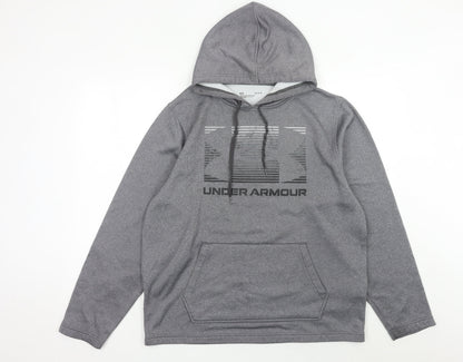 Under Armour Men’s Grey Pullover Hoodie Size L Relaxed Fit Sportswear