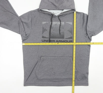 Under Armour Men’s Grey Pullover Hoodie Size L Relaxed Fit Sportswear