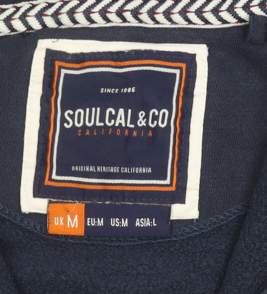 Mens UK Size M SoulCal & Co Multicoloured Full Zip Hoodie