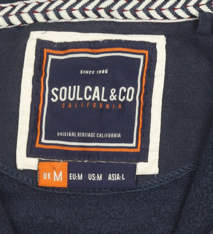 Mens UK Size M SoulCal & Co Multicoloured Full Zip Hoodie