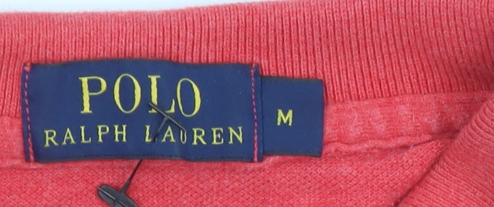 Ralph Lauren Men’s Red Long Sleeve Polo Shirt Size M Cotton