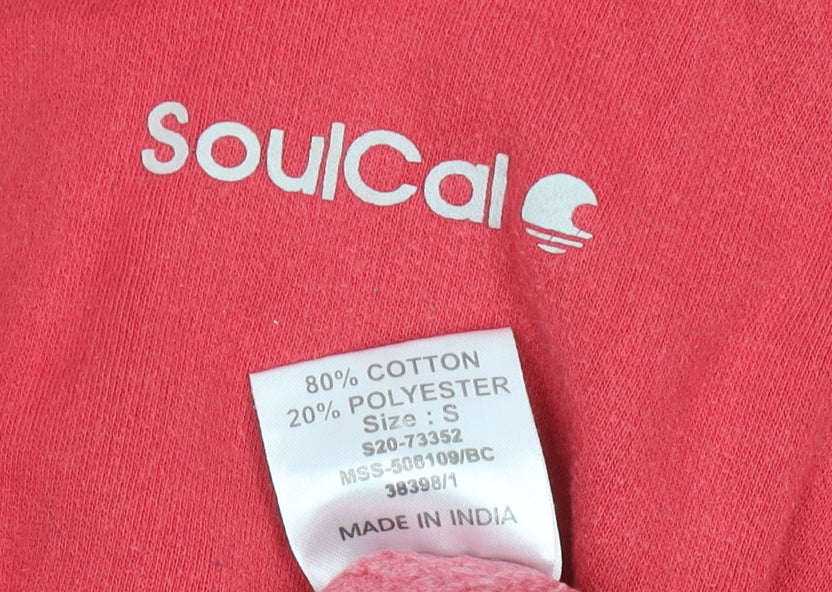 Mens UK Size S SoulCal Red Pullover Hoodie