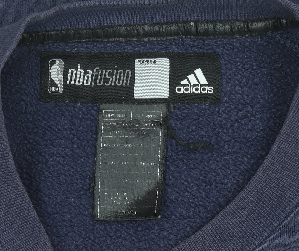 Adidas NBA Fusion Nets Women’s Navy Cropped Sweatshirt L