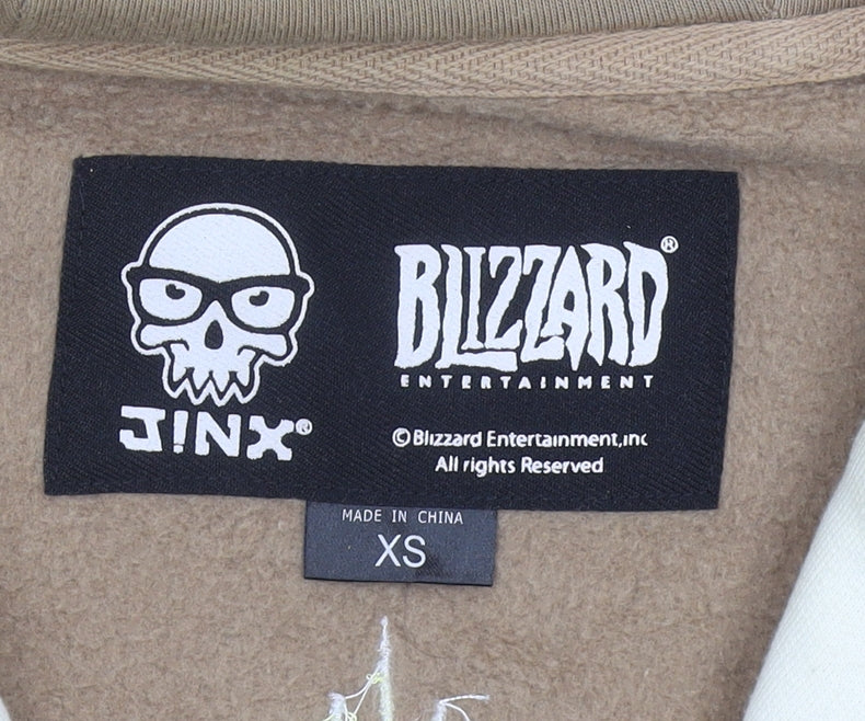 Jinx Blizzard Men’s Beige XS Full Zip Graphic Hoodie