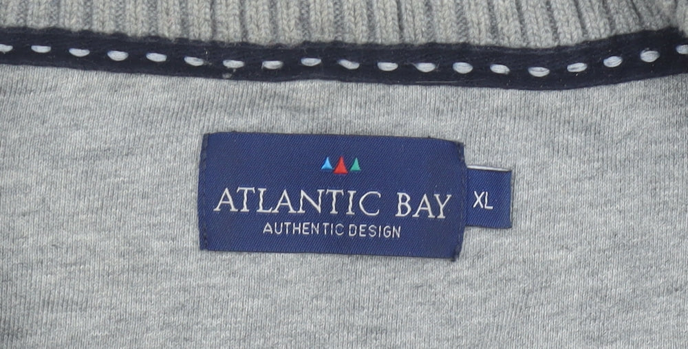 Mens UK Size XL Atlantic Bay Multicoloured Pullover Sweatshirt