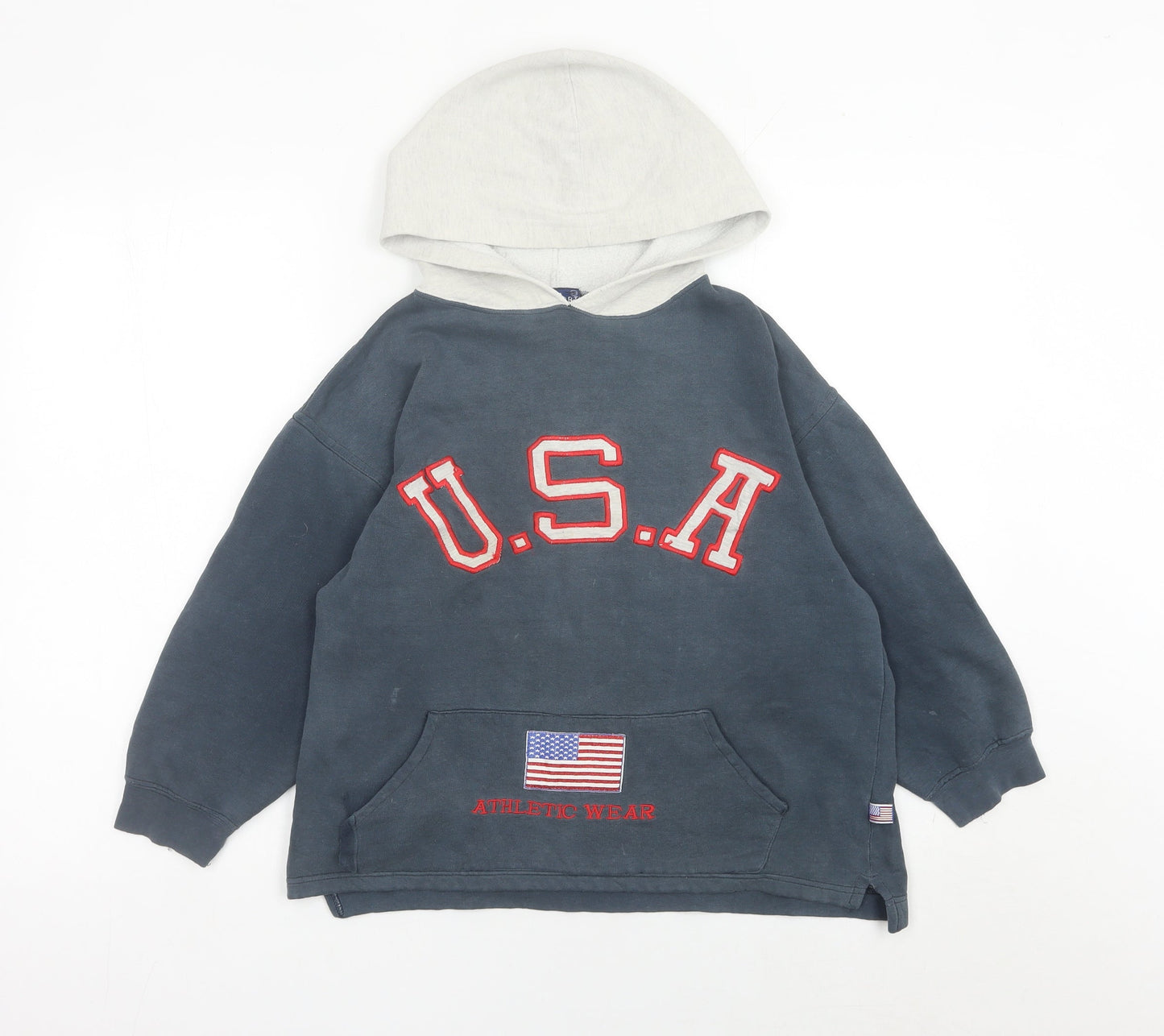 USA Sport Kids Blue Pullover Hoodie 7 Years Unisex Athletic Wear
