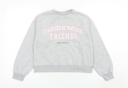 Friends Girls Grey Sweatshirt 12-13Y Graphic Pullover Casual